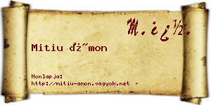 Mitiu Ámon névjegykártya